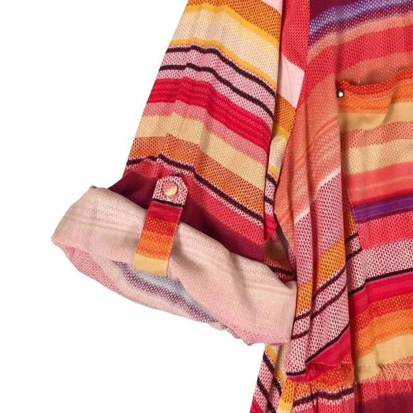 Torrid Shirt Dress Zip Front Size 3 3X Pockets Drawstring Waist Roll Tab Sleeves - Picture 7 of 15